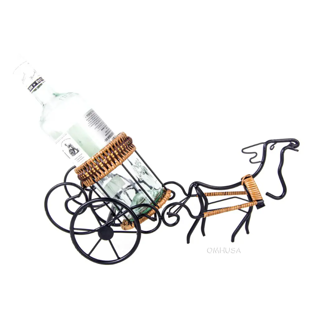MS014 Moose-Drawn Sleigh Ride Wine Holder MS014 MOOSE-DRAWN SLEIGH RIDE WINE HOLDER L00.WEBP